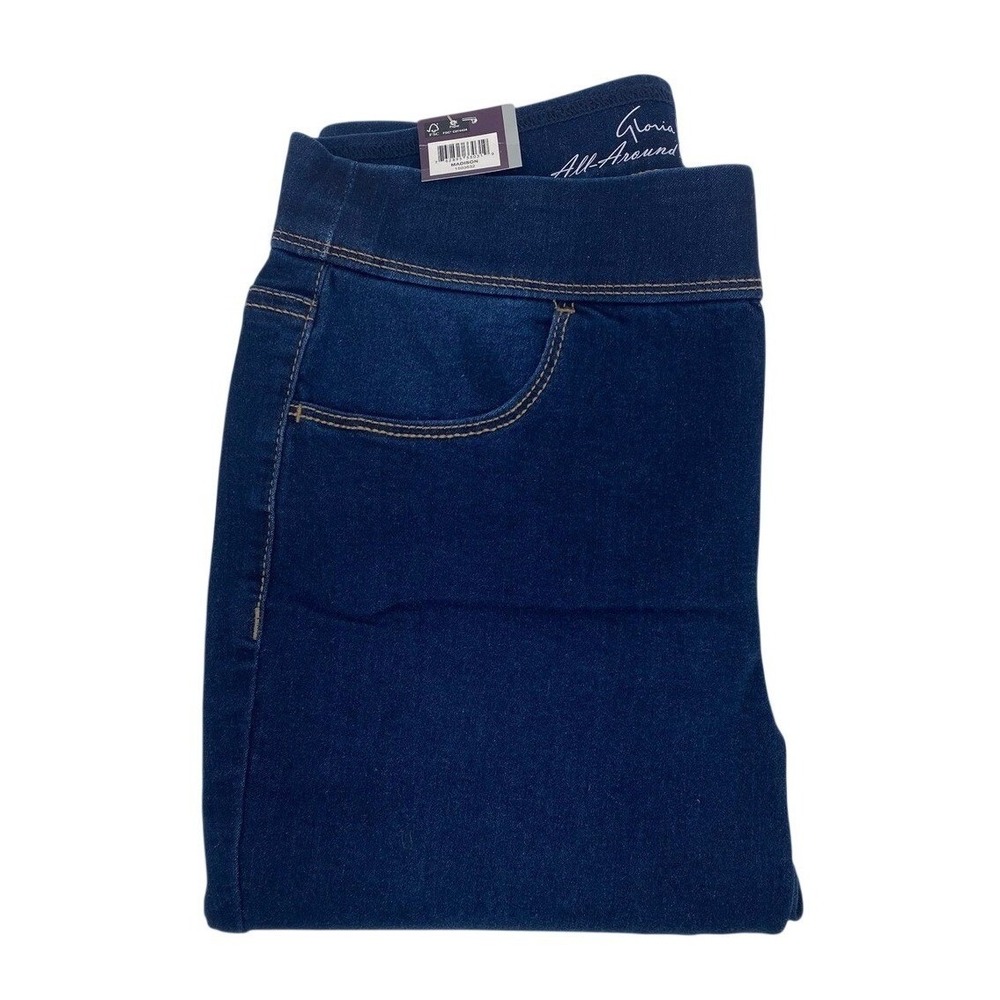 Gloria Vanderbilt Madison Crop Jeans Womens 6 Blue NEW Slimming Pull On Jeggings